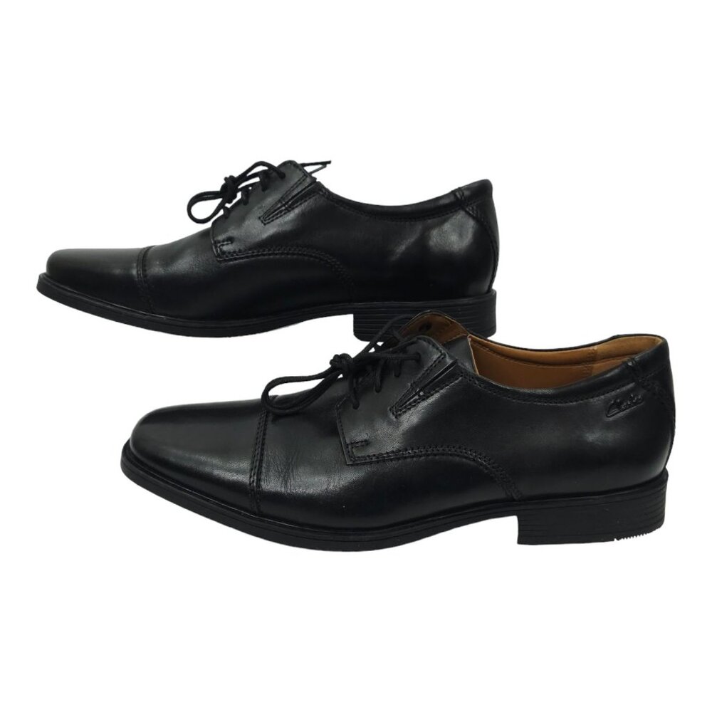 Clarks Tilden Cap Oxford Leather Shoes Mens Size US 9.5 M UK 8.5 EU 42.5 Lace Up